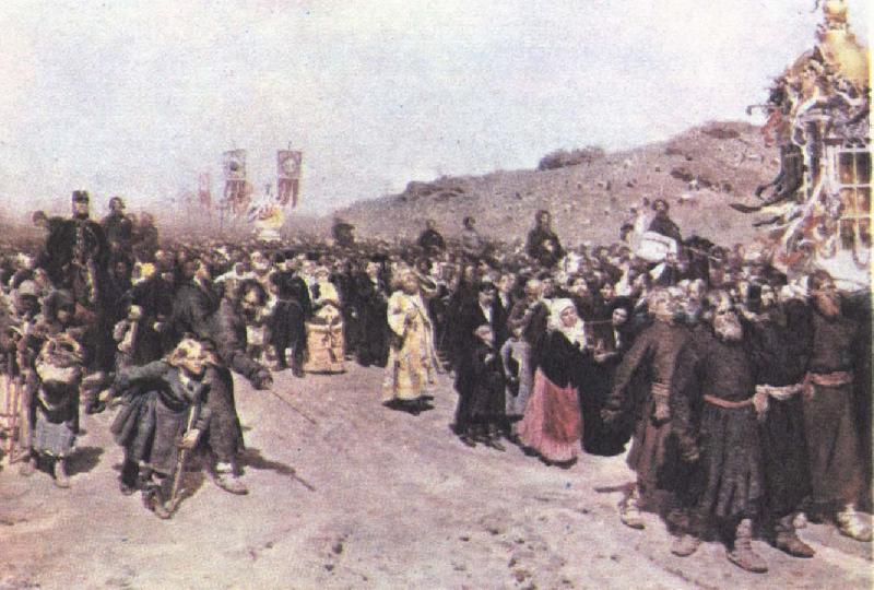 unknow artist religios procession malinig av Ilia repin oil painting image